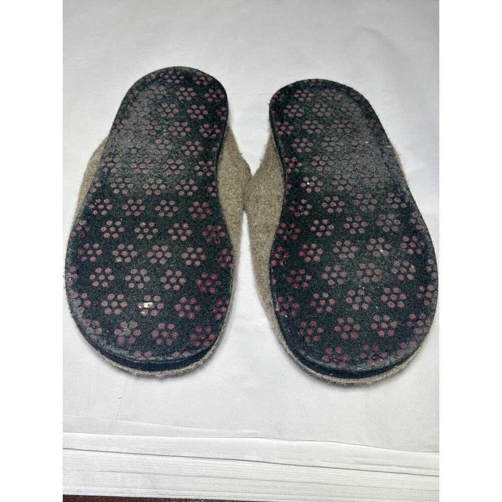 Haflinger Wool Slippers 42 Brown Dog Dachshund Red Collar US Women 11 Men 9 - Picture 3 of 7